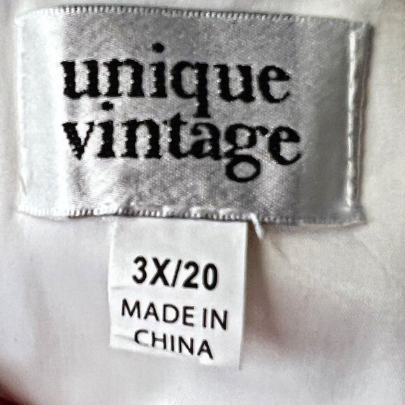 Unique Vintage Iridescent Heart Bridal Swing Midi Dress Fit & Flare Wedding 3X - Picture 7 of 8